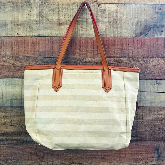 Fossil Sydney Large Stripped Tote - Picture 1 of 9